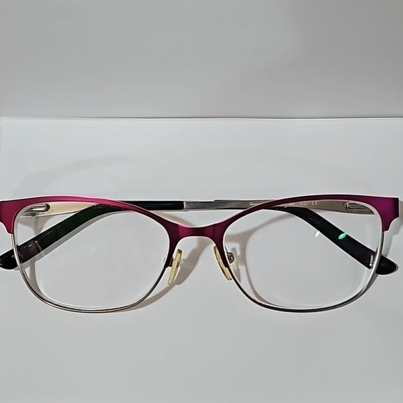 Sensaya SYFA30 Fushia Half Rim Cat Eye Metal Prescription Glass Frames 54-16-140 - Picture 1 of 7